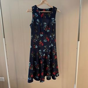 Navy Floral Dress
